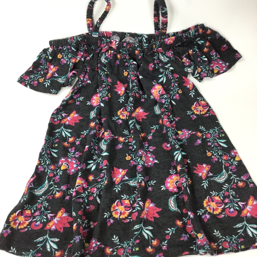 Old NavyDark Gray Floral Off Shoulder Dress